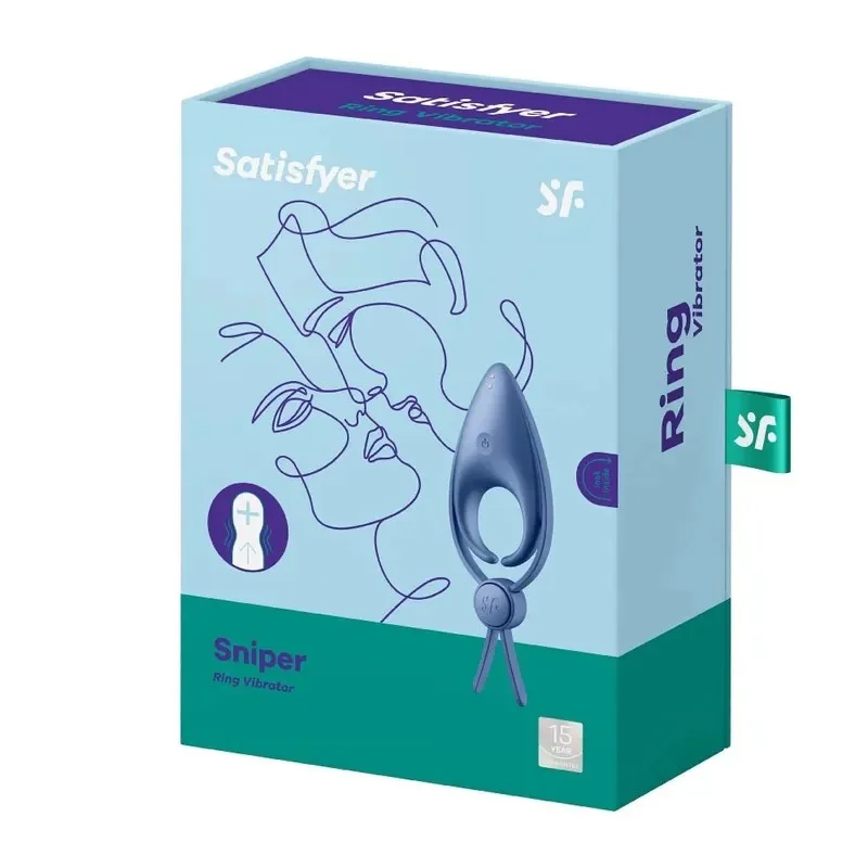 德國Satisfyer Sniper可調節男士精力雙環(藍)