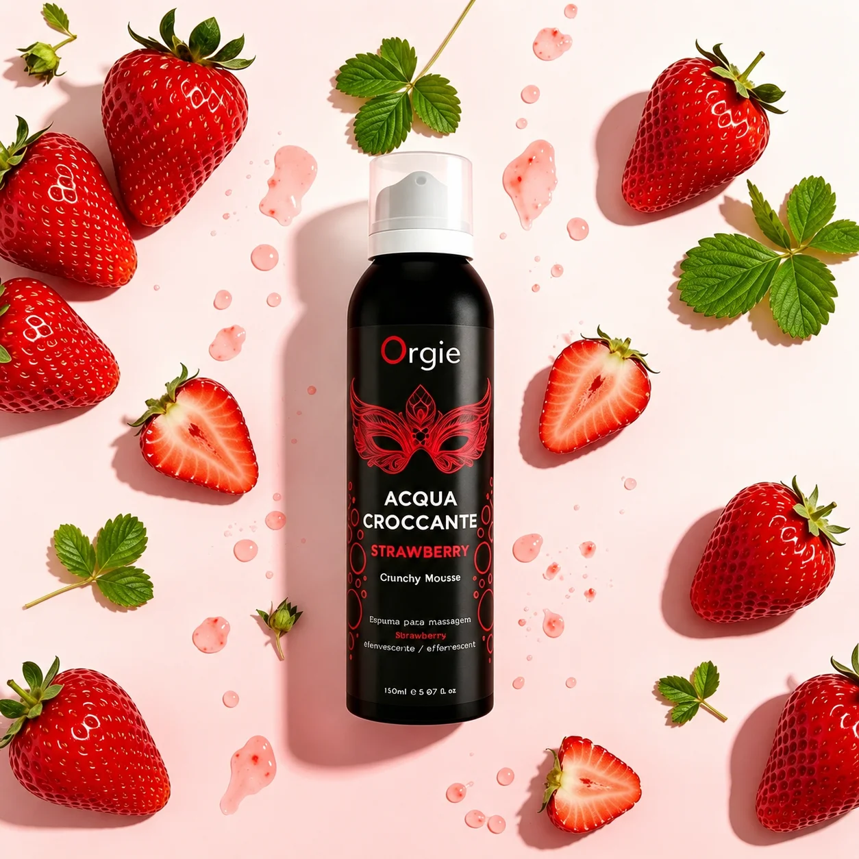 葡萄牙 Orgie|Acqua Croccante|Strawberry 香甜草莓 跳動情趣按摩慕斯 150ml(請點擊內文中購買網址購買) 葡萄牙 Orgie|Acqua Croccante|Strawberry 香甜草莓 跳動情趣按摩慕斯 150ml(請點擊內文中購買網址購買)