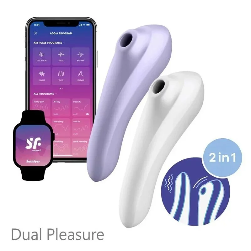 德國Satisfyer Dual Pleasure 智能陰蒂吸吮+震動按摩棒 G點按摩棒 遙控按摩棒 吸吮器