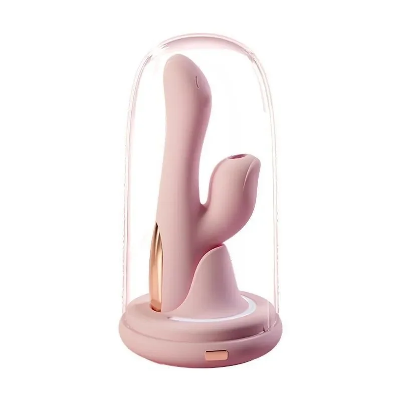 GALAKU妮琪小狐狸Little Fox按摩棒產品展示圖 加溫震動按摩器外觀特寫圖 10頻震動吸附功能展示圖 小狐狸造型按摩器細節近拍圖 GALAKU.妮琪小狐狸Little Fox 黑科技殺茵加溫震動棒 10頻震動x10頻吮吸